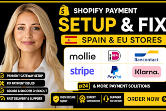setup fix france shopify payment mollie ideal bancontact stripepaypal klarna p24