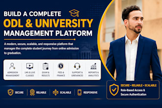 develop odl lms, sis, admission and university management system