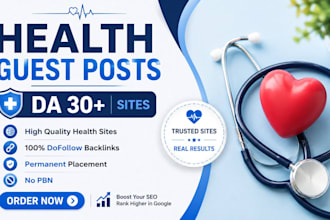 build health SEO backlinks through health guest blog posts on health blogs