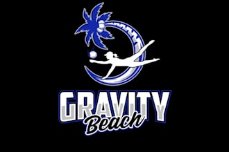 design fun beach volleyball club logo