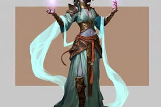 illustrate custom fantasy heroes and villains