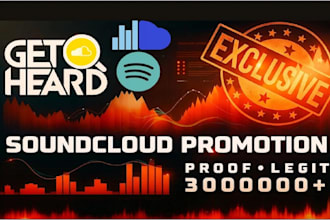 increase your spotify and soundcloud million music lovers and album promotion