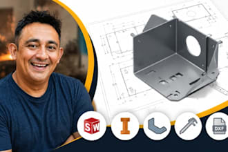 sheet metal fabrication drawing,cad design, solidwork, inventor expert design