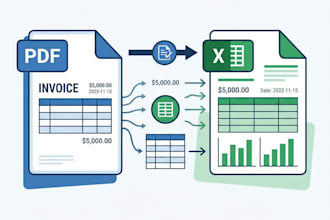 convert scanned pdf,invoices and receipts to excel