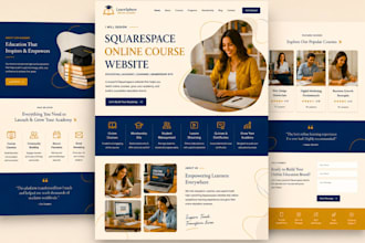 design squarespace online course website education website academy website