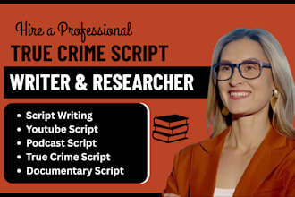 write documentary true crime script for youtube true crime script story podcast