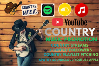 promote your country music on spotify with playlist pitching and marketing