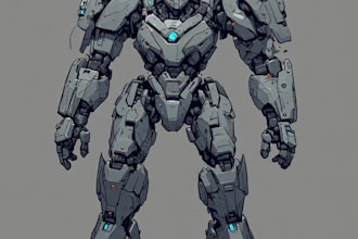 design spectacular robots, cyborgs and mechs