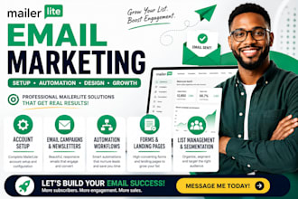 design professional mailerlite newsletters and email campaigns