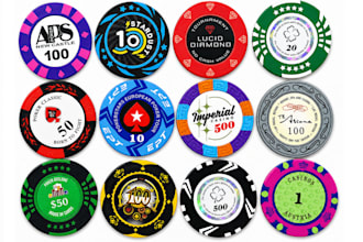 design professional poker chip or game, poker card, poker logo for your business