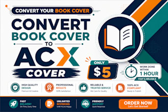 convert kindle or paperback book cover to acx cover