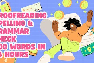 proofread 500 words for spelling and grammar errors