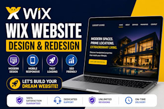 redesign wix website, create wix website, or design luxury wix website