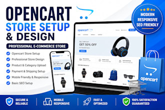 build and design your opencart ecommerce store ecommerce website