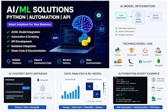 build python ai, ml, automation and API solutions