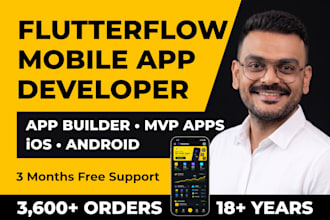 be your flutterflow mobile app developer for android ios flutter app development