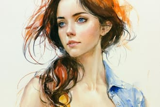 watercolor portrait painting, photo to watercolor portrait