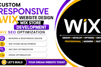 custom responsive wix website design wix store development wix SEO optimization