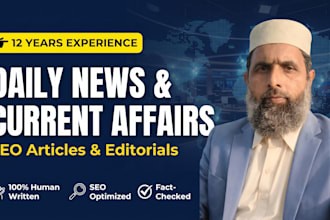 be your expert news writer for daily current affairs