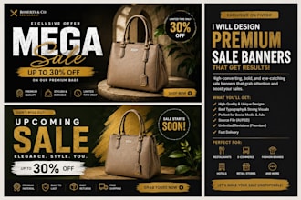 design bold and premium promotional sale banners for your business