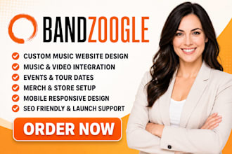 design bandzoogle music website for dj, musicians, bands, record labels, artists