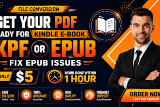 convert PDF to epub, word to epub, pdf to kindle ebook