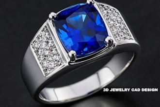 do jewelry cad design for 3d printing and rendering