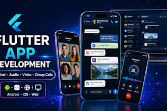 give you group audio video call with chat system