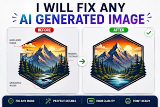 fix, upscale and vectorize your ai image, print ready