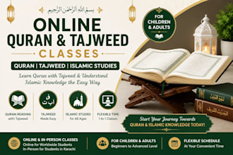 teach quran with tajweed and islamic studies online