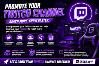 promote your twitch, kick, and youtube channels organically