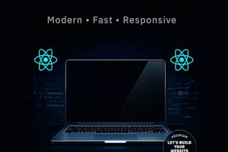 build a modern responsive react js or next js website
