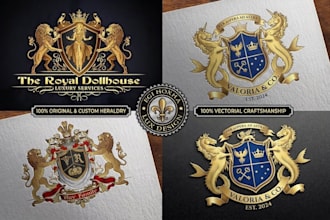 design a custom coat of arms, family crest and heraldic logo