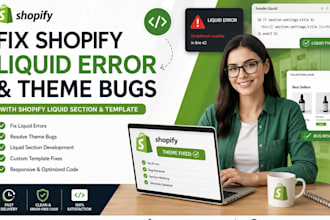 fix shopify liquid error and theme bugs with shopify liquid section and template