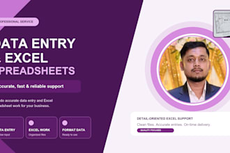 do accurate data entry and excel spreadsheet work