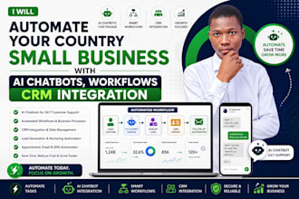 automate your country small business with al chatbots, workflows CRM integration