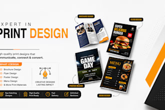 design professional print ads, flyers, posters, brochures