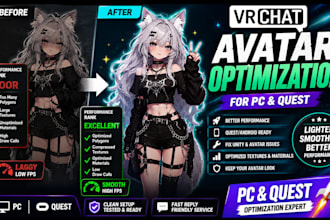 optimize your vrchat avatar for PC and quest, fix performance and unity issues