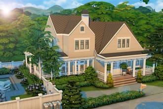 create a custom realistic house for the sims 4