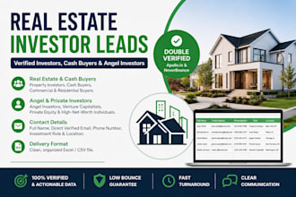 provide real estate investor leads, cash buyers, and angel investors