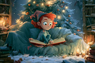 draw christmas kids book illustrations and kids cover