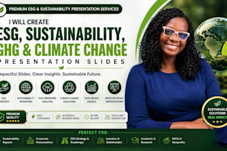 create esg, sustainability, ghg and climate change presentations slides