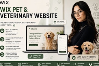 build wix pet and veterinary website  with booking and appointment forms