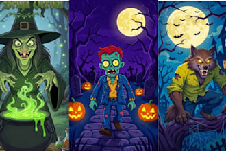 horror poster, halloween poster design, movie poster, horror, dark illustration