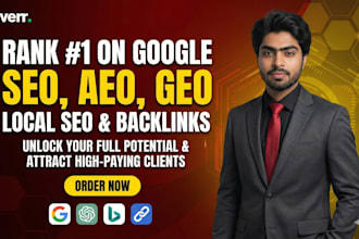 do complete monthly website onpage seo, ai geo, aeo, local and offpage backlink