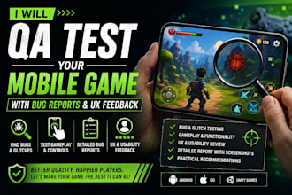 qa test your mobile game and provide a bug report