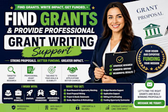 find grants and provide professional grant writing support