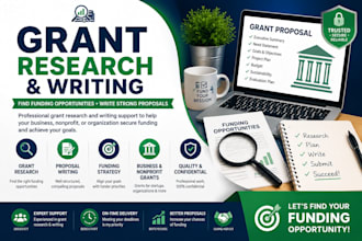 find grants and provide professional grant writing support
