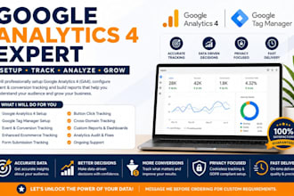 setup google analytics 4 ga4, conversion tracking and reports
