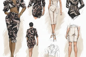 design custom fashion illustration and mood boards